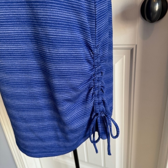 T by Talbots XS UPF 50+ Blue Stripe Dress ~ Casual Travel Outdoor - Picture 3 of 7